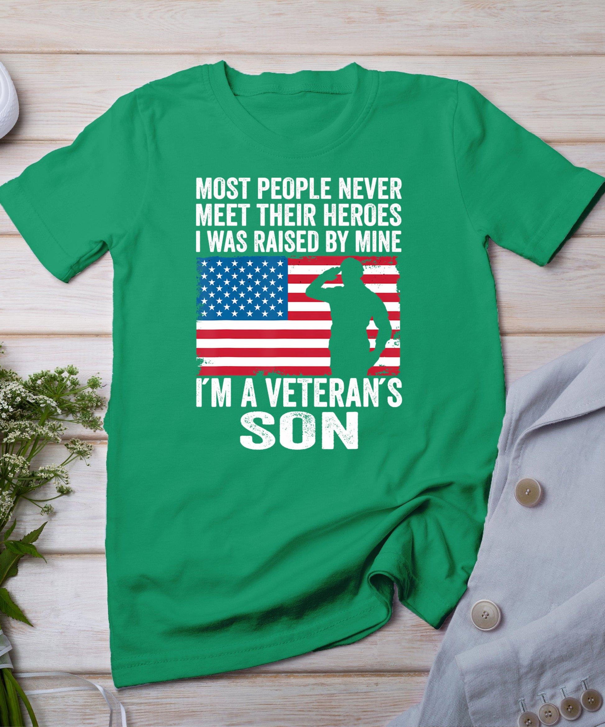 American Proud Veteran Son Veterans Day Memorial Day T-Shirt