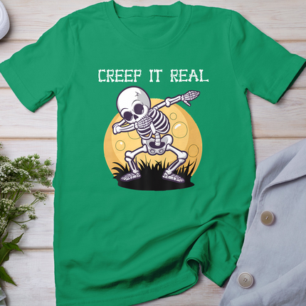 Creep It Real Dabbing Skeleton Dance Halloween T-Shirt