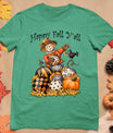 Scarecrow Happy Fall Y'All Pumpkin Thanksgiving Halloween T-Shirt