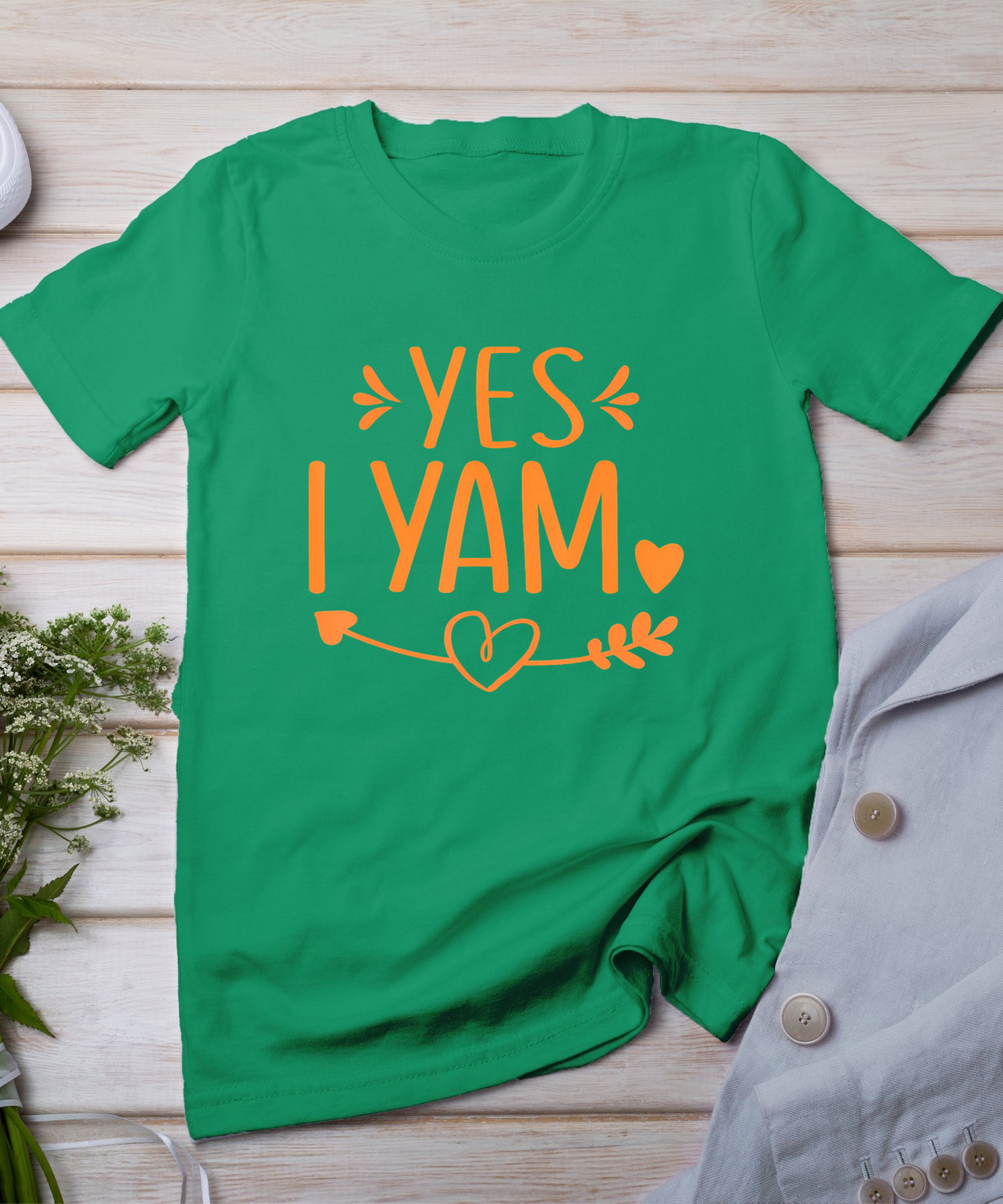 Thanksgiving Matching Couples Outfit Sweet Potato Yes I Yam T-Shirt