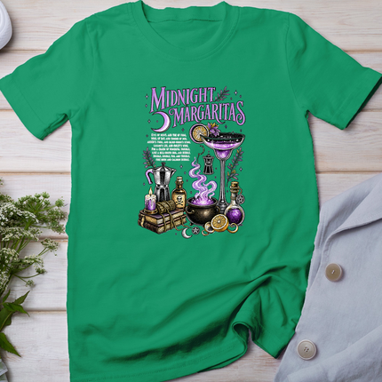 Midnight Margaritas Witch Drinking Cocktail Funny Halloween T-Shirt