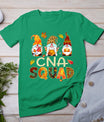 Cna Squad Gnome Nurse Leopard Thanksgiving Fall Stethoscope T-Shirt