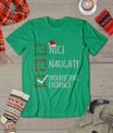 Nice Naughty Insufficient Evidence Christmas List Santa Claus T-Shirt