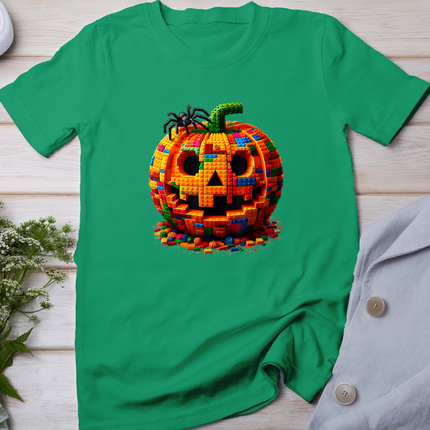 Halloween Master Builder Pumpkin Kids Building Blocks Bricks T-Shirt