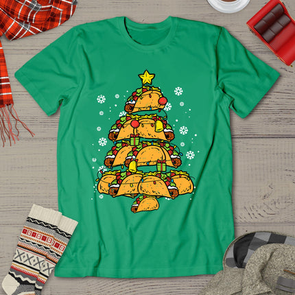 Taco Christmas Tree Xmas Mexican Food T-Shirt