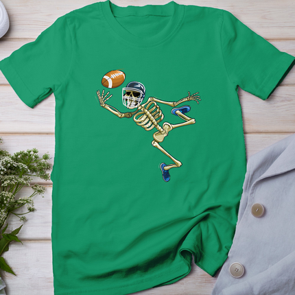 American Football Skeleton Halloween Men Boys Football Fan T-Shirt