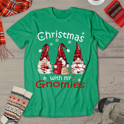 Gnome Family Christmas Shirts For Women Men - Buffalo Plaid T-Shirt