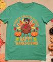 Thankful Grateful Blessed Turkey Women Happy Thanksgiving T-Shirt