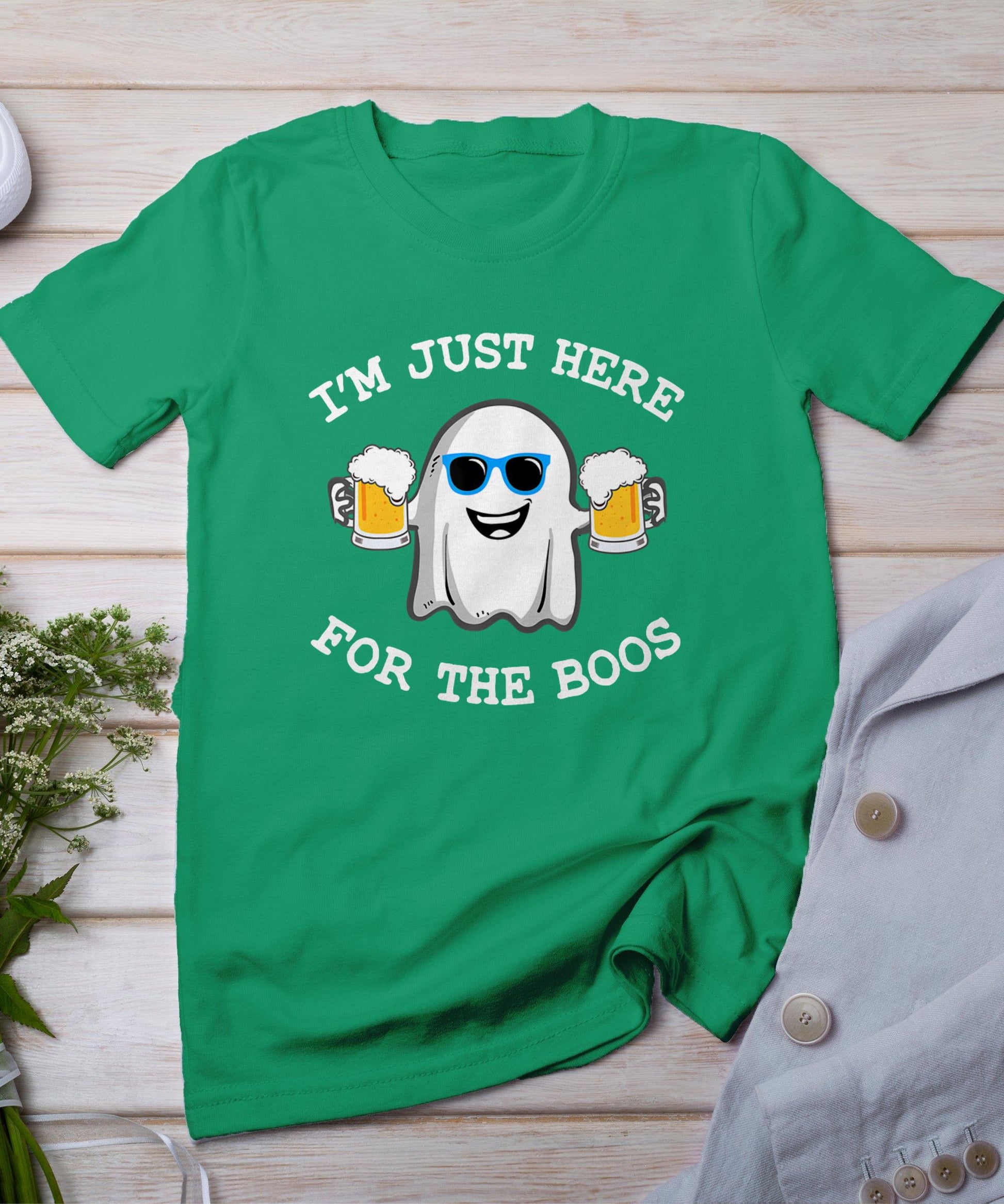 Funny Halloween Tee I'm Just Here For The Boos Costume Gift T-Shirt