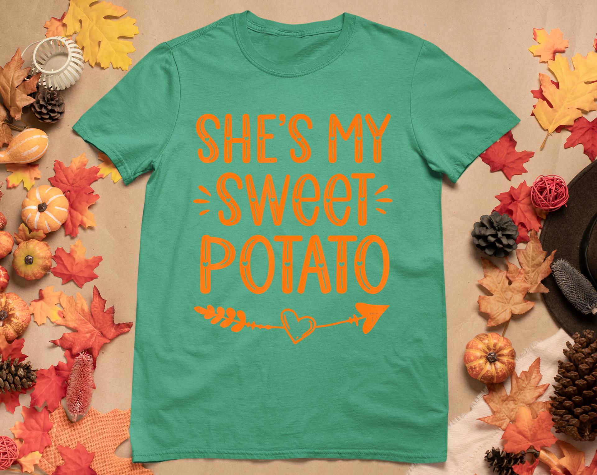 Thanksgiving Matching Couples She's My Sweet Potato I Yam T-Shirt