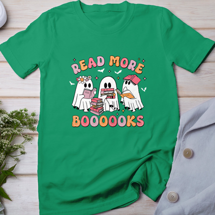 Cute Ghost Book Read More Books Funny Teachers Halloween T-Shirt