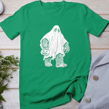 Bigfoot Ghost Halloween Pumpkin Costume Funny Sasquatch T-Shirt