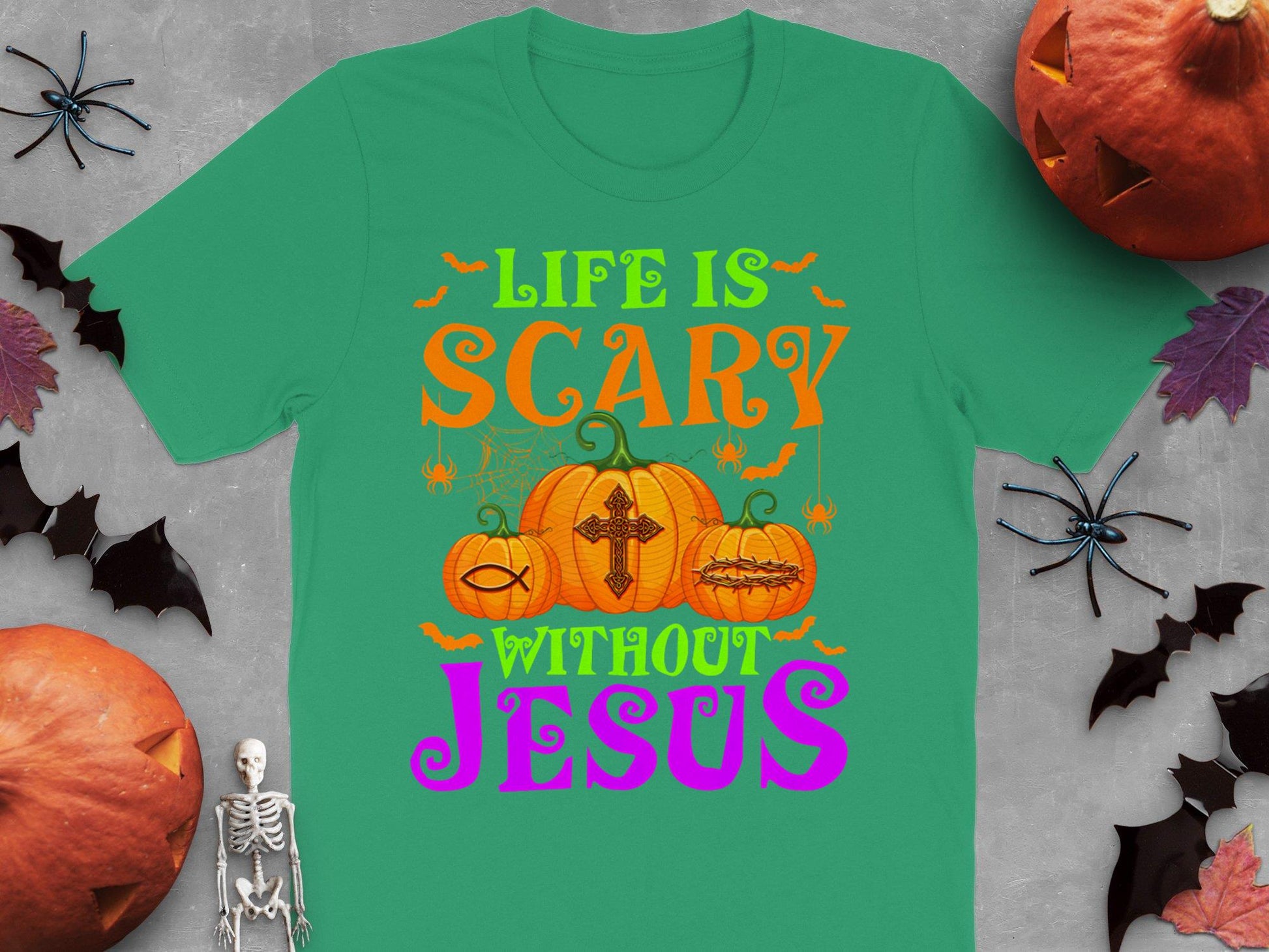 Life Is Scary Without Jesus Christian Halloween T-Shirt