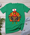 Nurse Turkey Thanksgiving Scrub Top For Nurses Fall Women T-Shirt