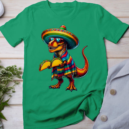 T-Rex Dinosaur Taco Lover Cinco De Mayo Sombrero Poncho T-Shirt