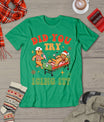 Retro Icu Nurse Christmas Gingerbread Did You Try Icing It T-Shirt