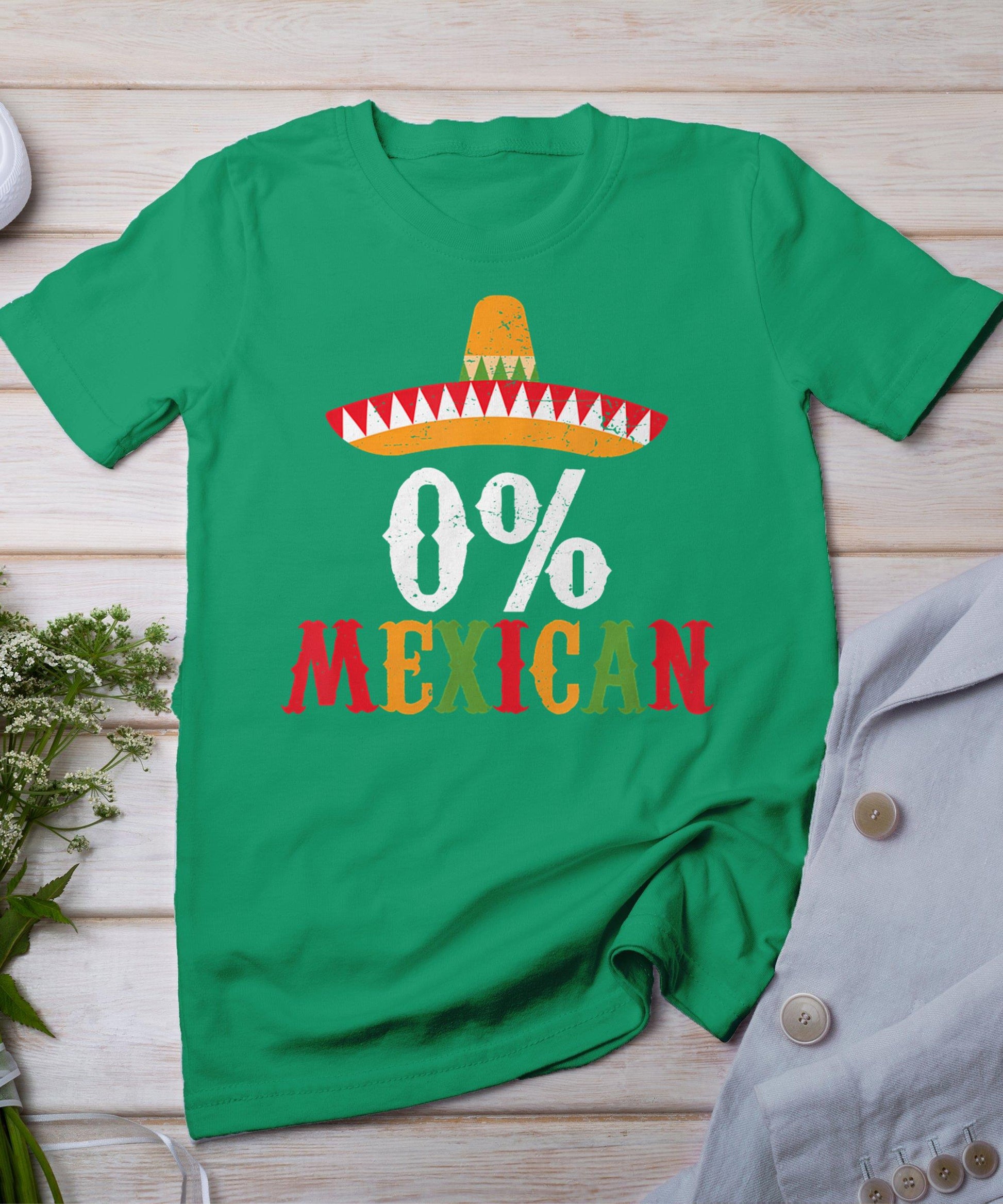 0% Mexican Cinco De Mayo Fiesta Sombrero Funny T-Shirt