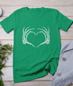 Skeleton Hands Heart Sign Retro Halloween Costume Women Girl T-Shirt