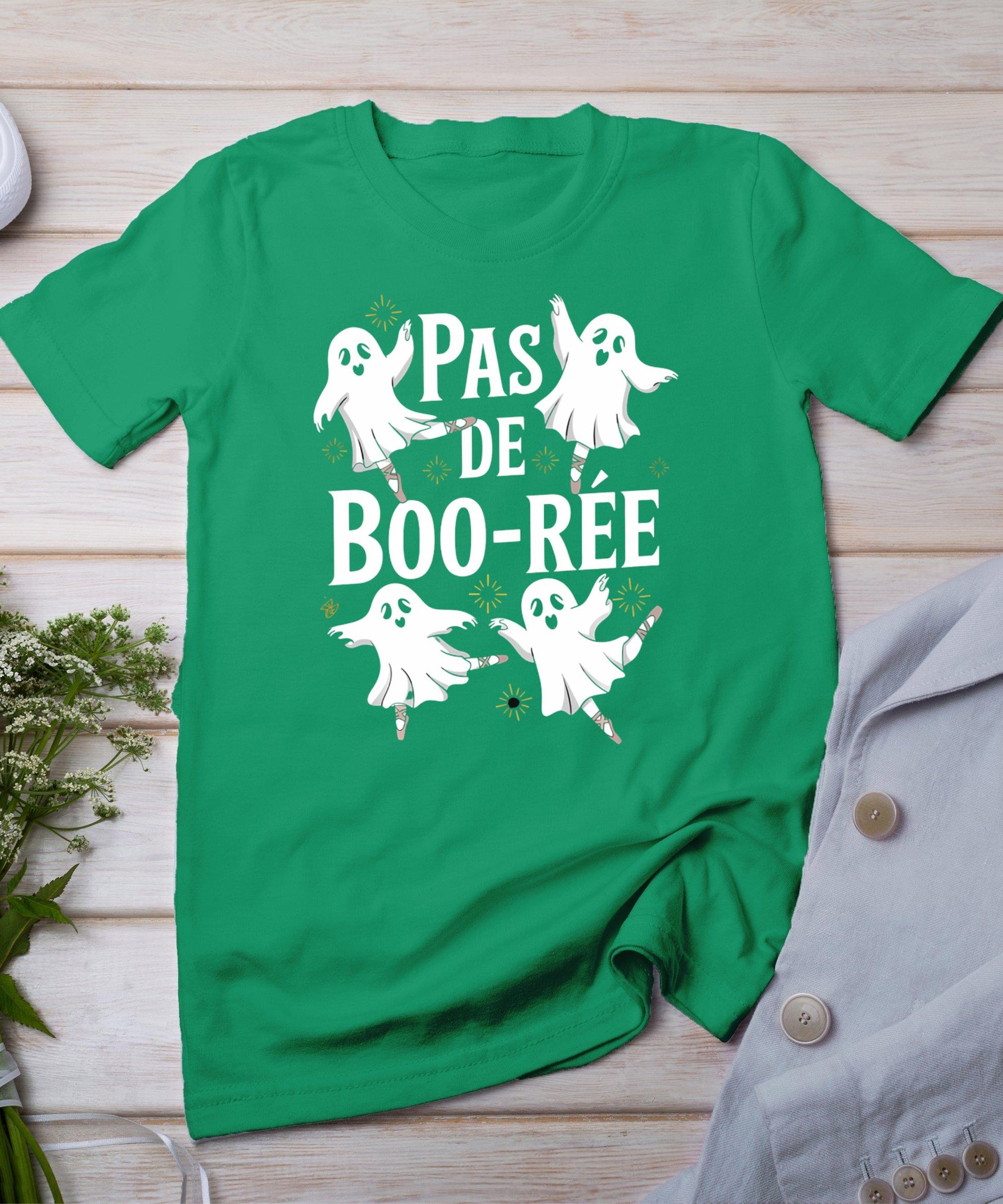 Funny Ghost Ballet Pas De Boo Halloween Dance T-Shirt