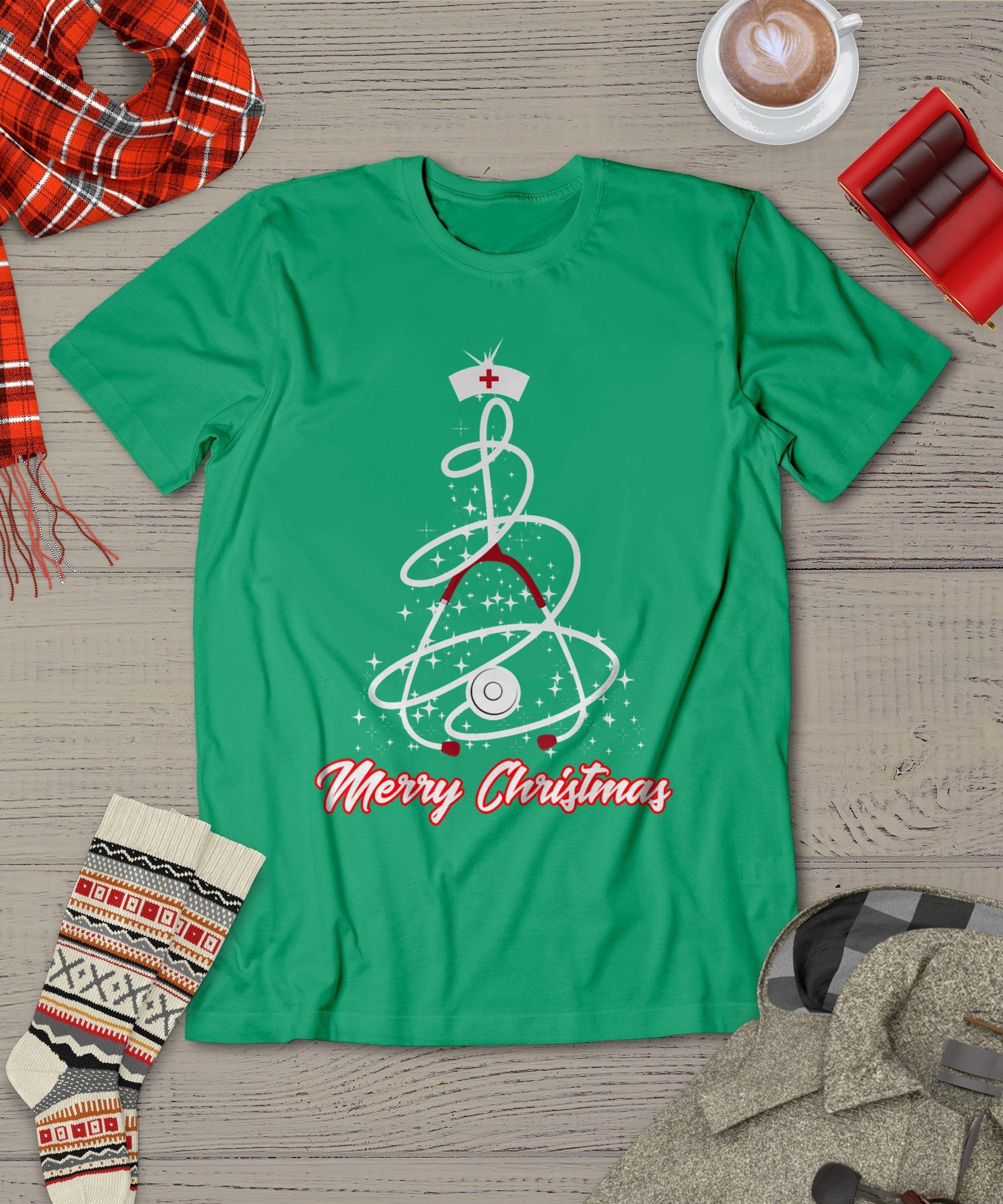 Merry Christmas Nurse Shirt Yuletide Practitioners Cute Gift T-Shirt