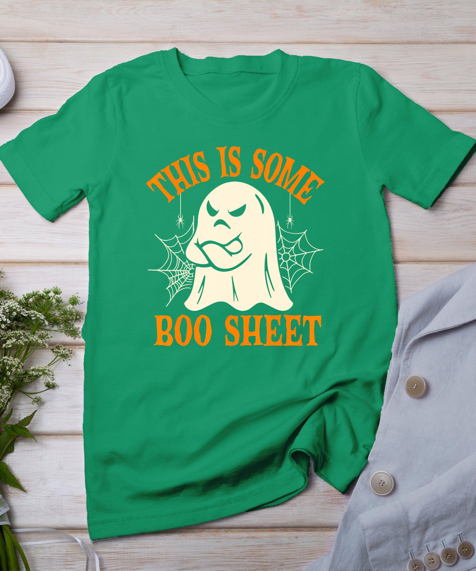 This Is Some Boo Sheet Ghost Retro Funny Halloween Costume T-Shirt