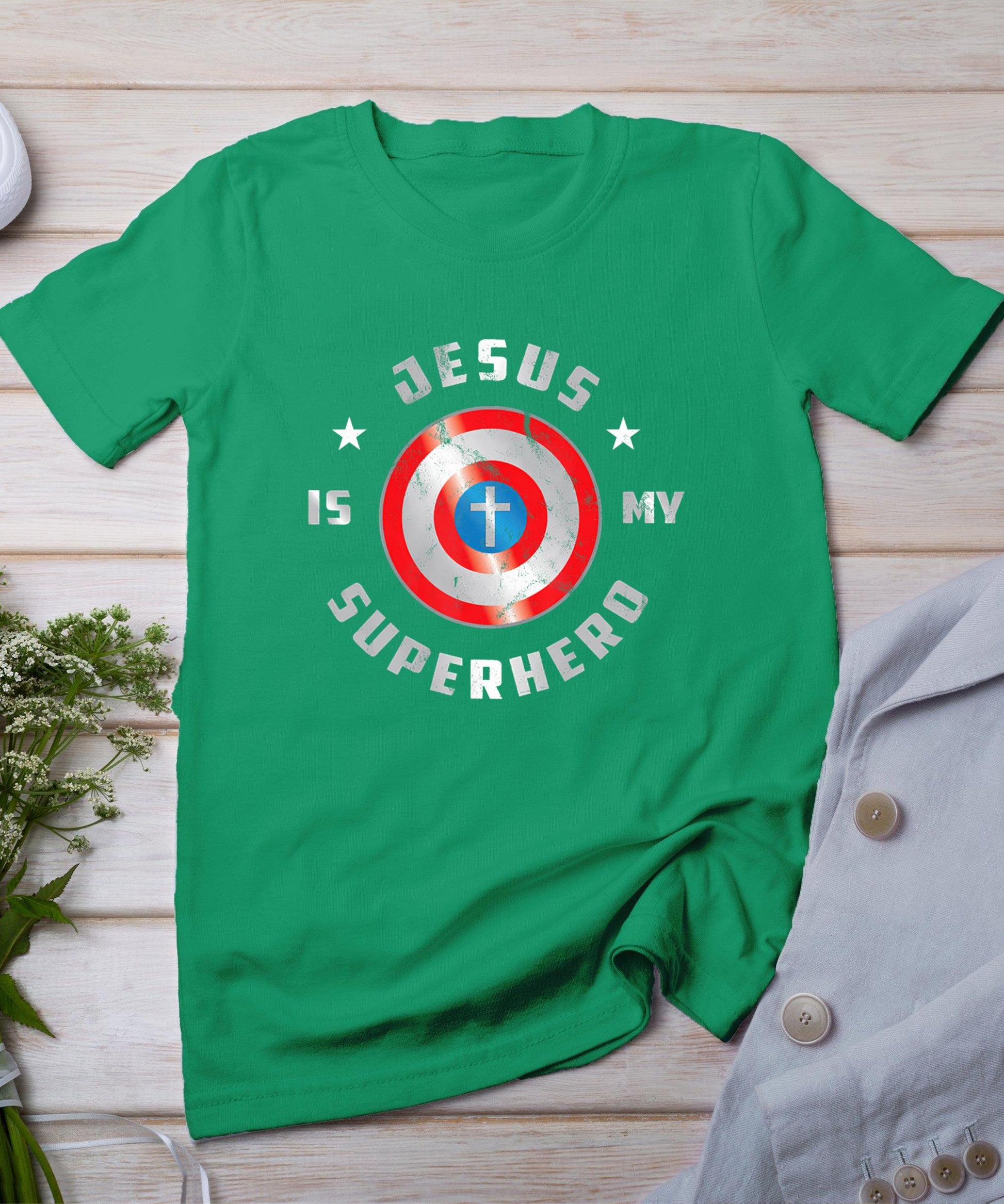 Jesus Is My Superhero Fun Christian Religious T-Shirt