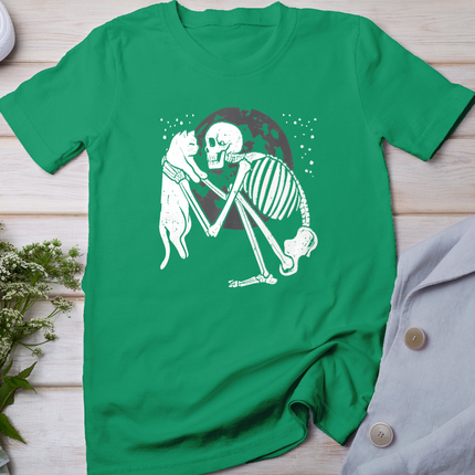 Skeleton Cat Skull Kitty Cute Goth Halloween Men Women Kids T-Shirt
