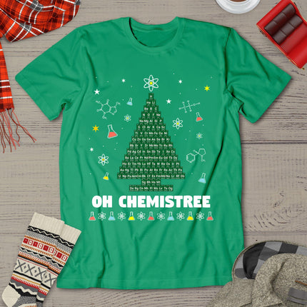 Oh Chemistree Periodic Table Chemistry Christmas Tree T-Shirt