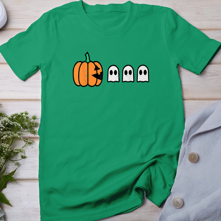 Halloween Gamer Pumpkin Eating Ghost Costume Men Boys Kids T-Shirt