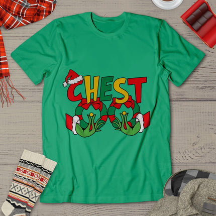 Chest Nuts Matching Chestnuts Funny Christmas Couples Nuts T-Shirt