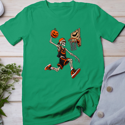 Funny Skeleton Basketball Player Halloween Shirts Men Boys T-Shirt