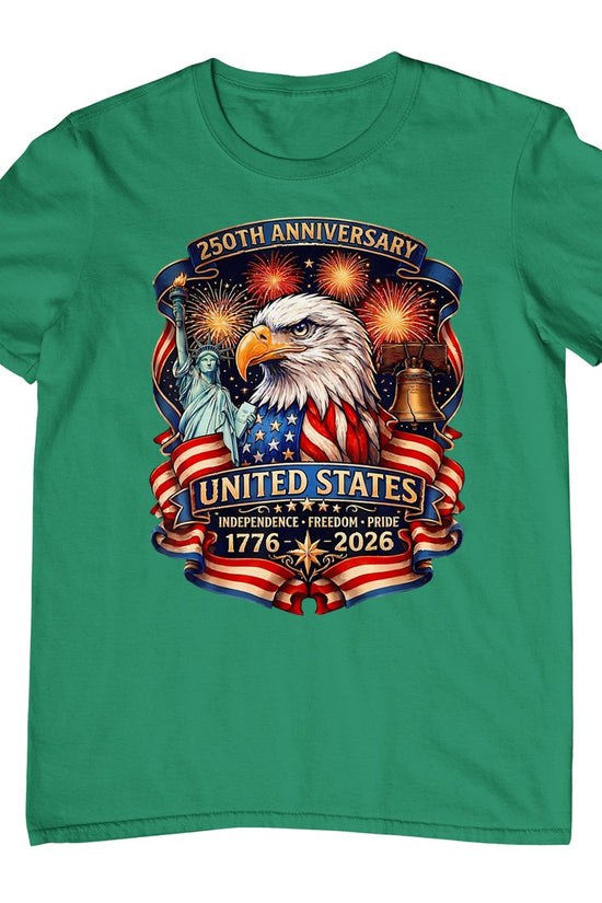 1776-2026 Eagle 250 Years Of Freedom Patriot American T-Shirt