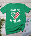 Thank You Veterans Patriotic American Flag Veterans Day 2024 T-Shirt