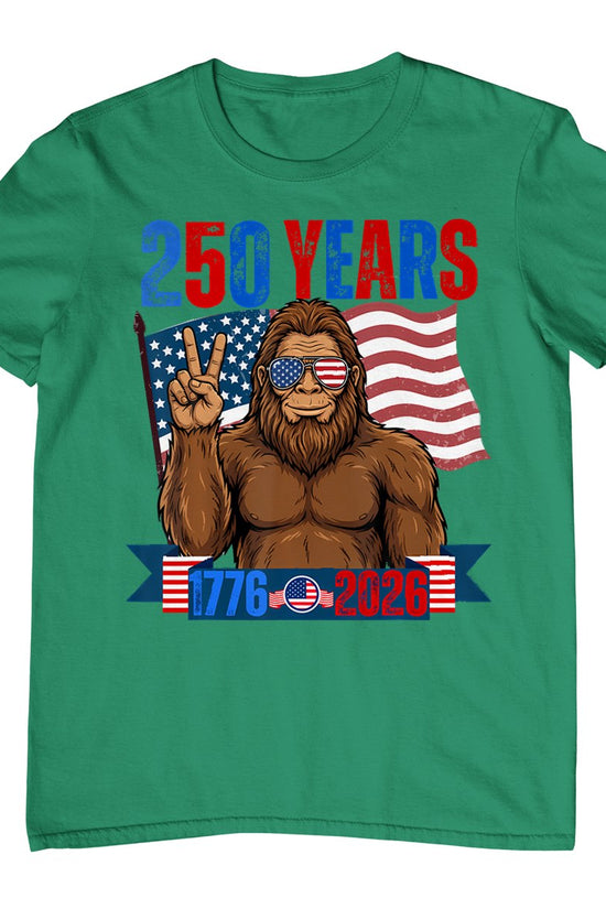 250 Anniversary Usa Patriotic Bigfoot 250th 4th Of July T-Shirt