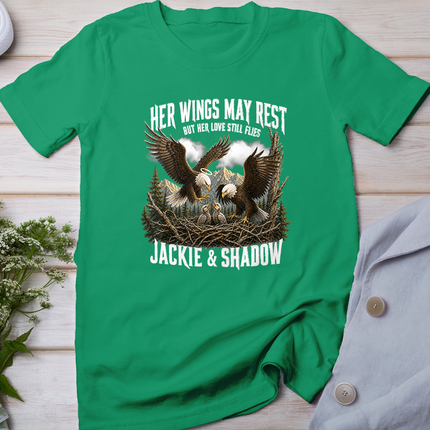 Jackie Shadow Bald Eagle Family Memorial Tribute T-Shirt