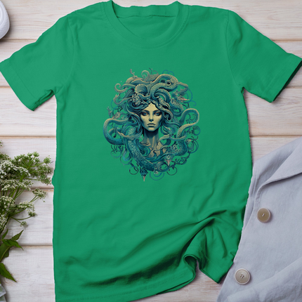 Medusa Greek Mythology Ancient Dark Retro Design Halloween T-Shirt