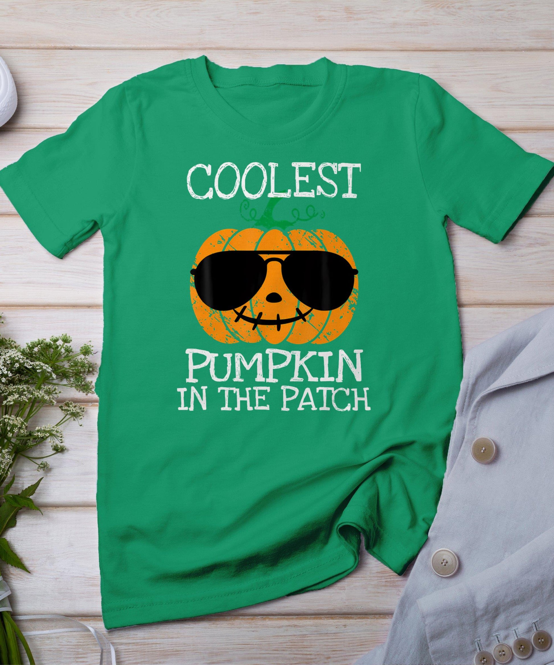 Kids Coolest Pumpkin In The Patch Halloween Boys Girls Teens T-Shirt