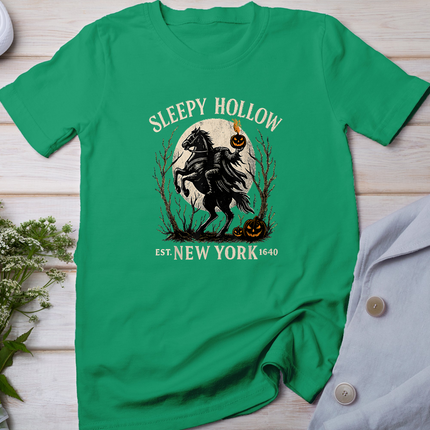Sleepy Hollow Spooky Pumpkin Headless Horseman Halloween T-Shirt