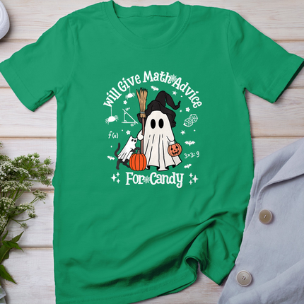 Funny Math Teacher Halloween Ghost Math Lover Teachers Woman T-Shirt