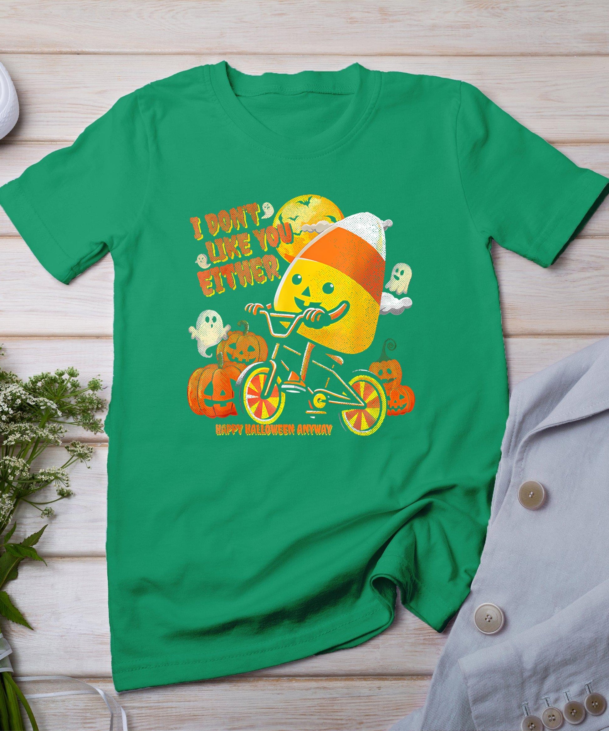 Halloween Costume Team Candy Corn I Don't Like You Either T-Shirt