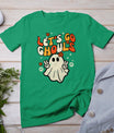 Halloween Lets Go Ghouls Ghost Retro Women Girl Kids T-Shirt