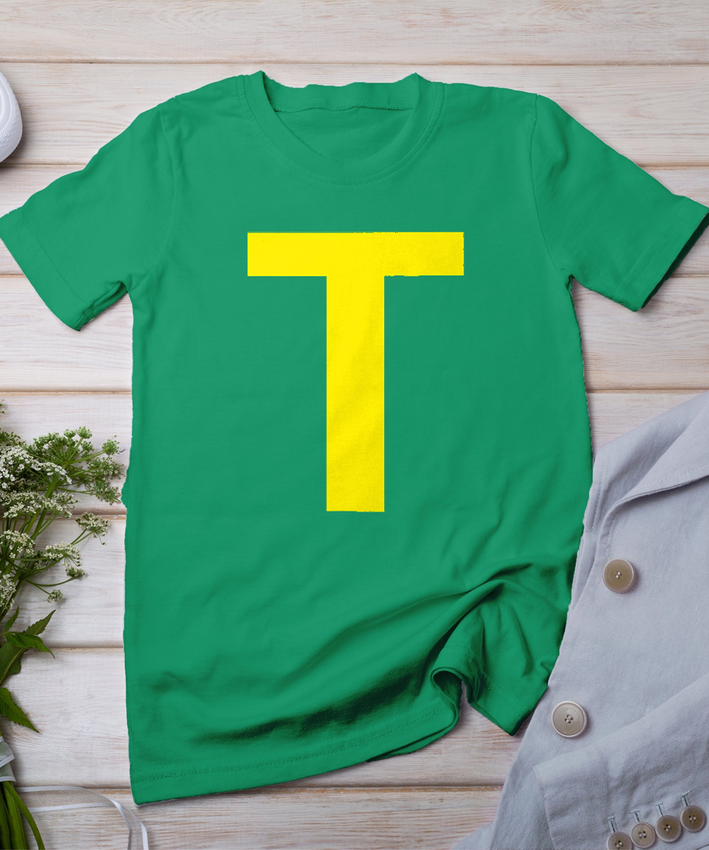 Letter T Funny Chipmunk Group Halloween Thanksgiving Costume T-Shirt