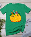 Unicorn Pumpkin Halloween Girl Cute Thanksgiving Girls T-Shirt