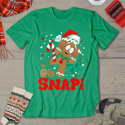 Oh Snap Gingerbread Man Christmas Funny Cookie Baking Xmas T-Shirt