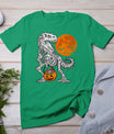 Halloween Dinosaur Skeleton T Rex Scary Pumpkin Moon T-Shirt