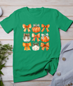 Coquette Bow Pumpkin Season Thanksgiving Autumn Fall Leaves T-Shirt