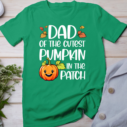 Dad Of Cutest Pumpkin In The Patch Halloween Thanksgiving T-Shirt