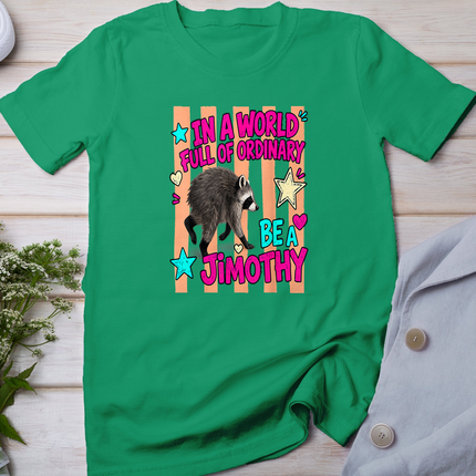 In A World Full of Ordinary Be A Jimothy Viral Raccoon T-Shirt