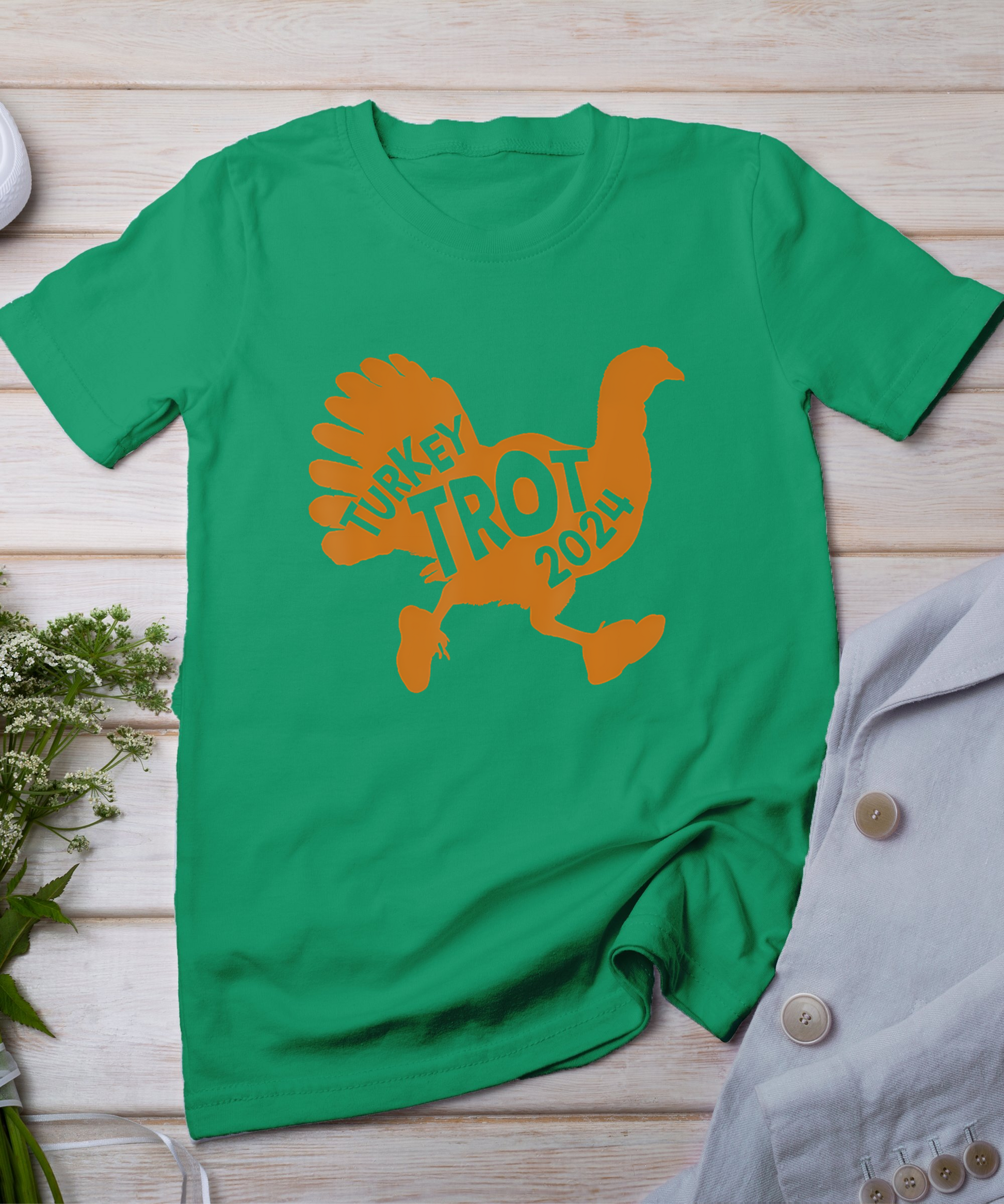 Turkey Trot Squad 2024 Funny Thanksgiving Day Run Matching T-Shirt