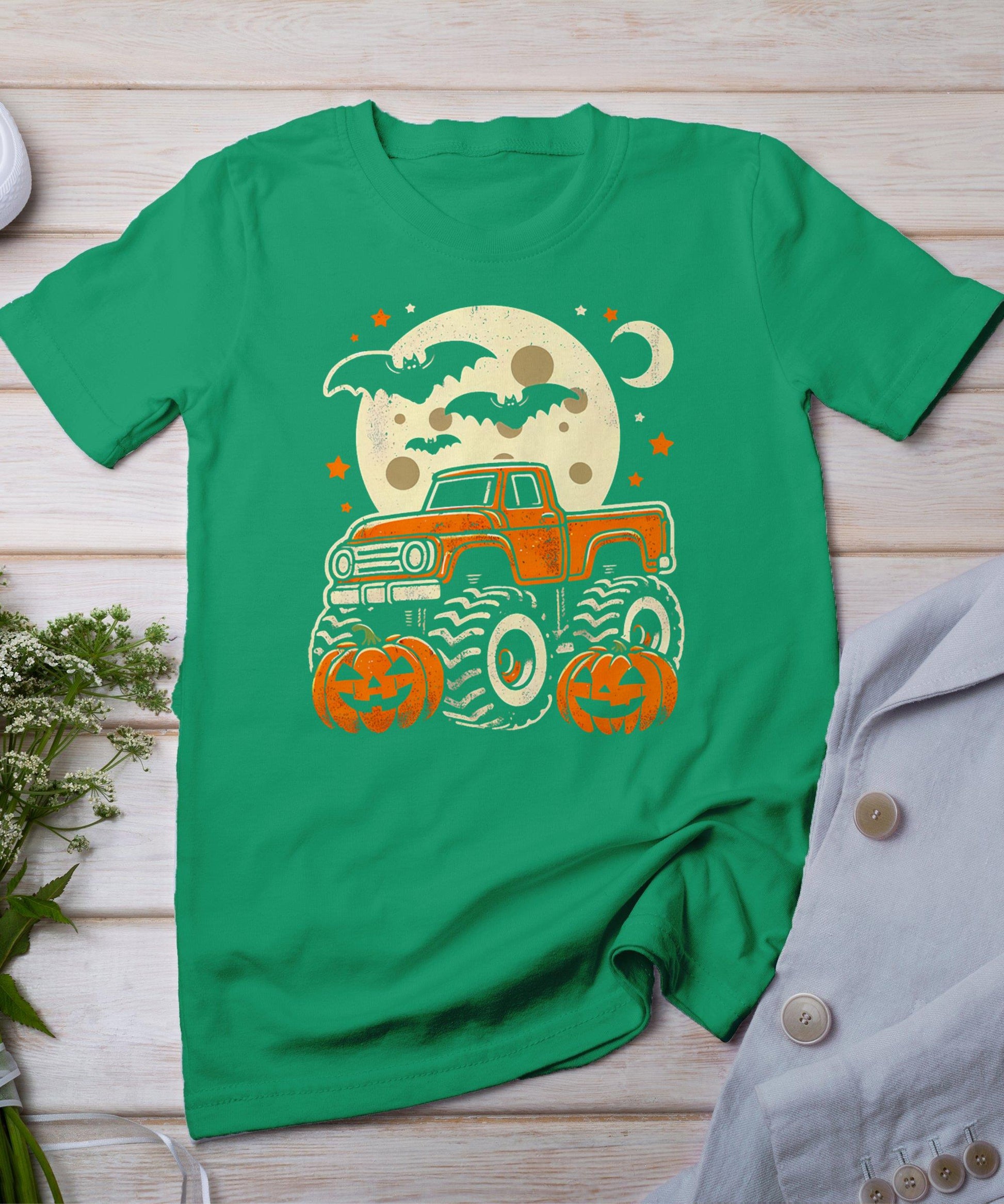 Halloween Shirt Monster Truck Pumpkin Halloween T-Shirt